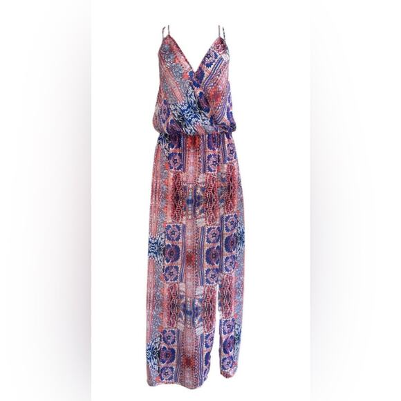 🔥🔥 FIRE SALE 🔥🔥 HEARTLOOM Halter Strappy Floral Maxi Dress NWT - Picture 1 of 9